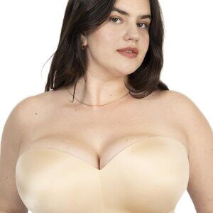 Women's Strapless Multi-Way Bra Seamless Support Plus Size Smooth Cups